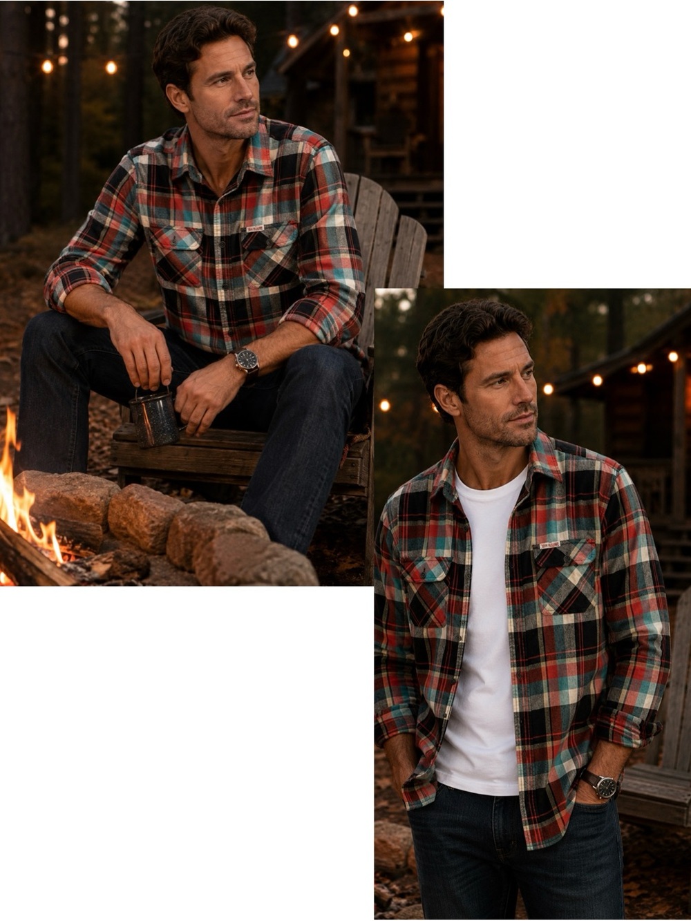 True Religion Red Teal Plaid Flannel Workwear Shirt Size S Button-Up Cotton
